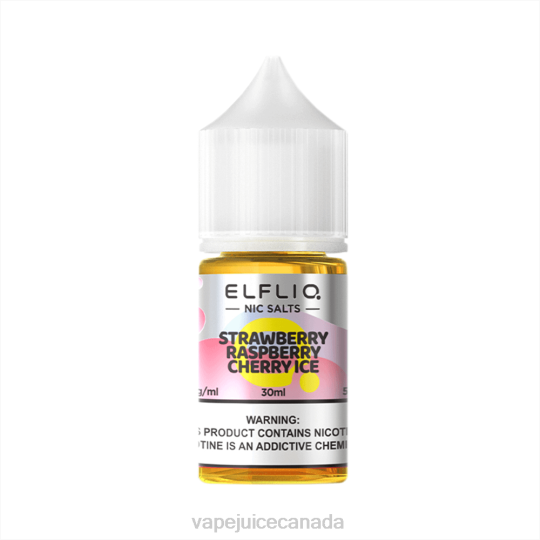 Vape Juice - ELFBAR ELFLIQ nic salt 30ml STRAWBERRY RASPBERRY CHERRY ICE V20232