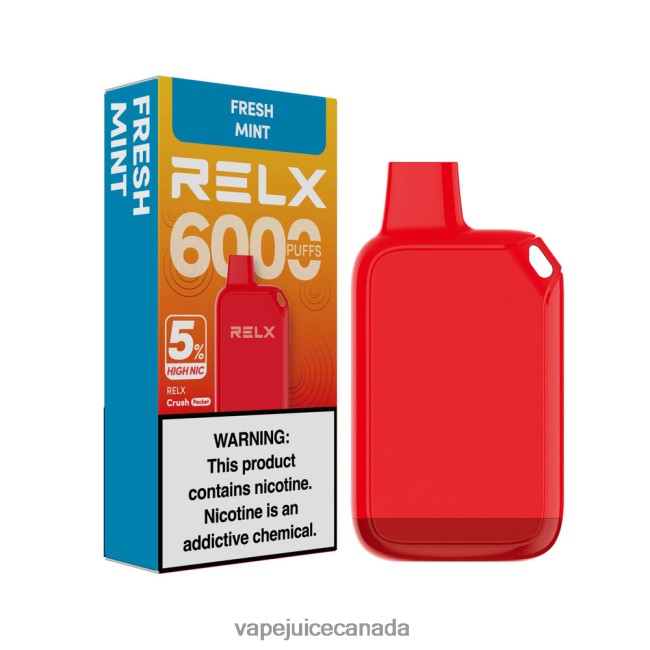 Pod Juice Canada - RELX Crush Pocket 6000 5% High Nic Fresh Mint FJ02BN29