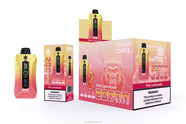 Pod Juice Canada - Bang Beach 20000 Puffs Smart Screen Vape Pink Lemonade DL884