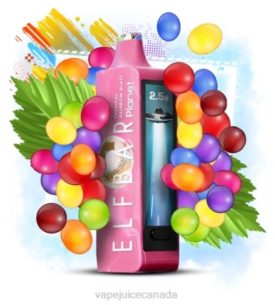 Pod Juice Canada - Elf Bar Planet 25000 Tropical Rainbow Blast 024NB229