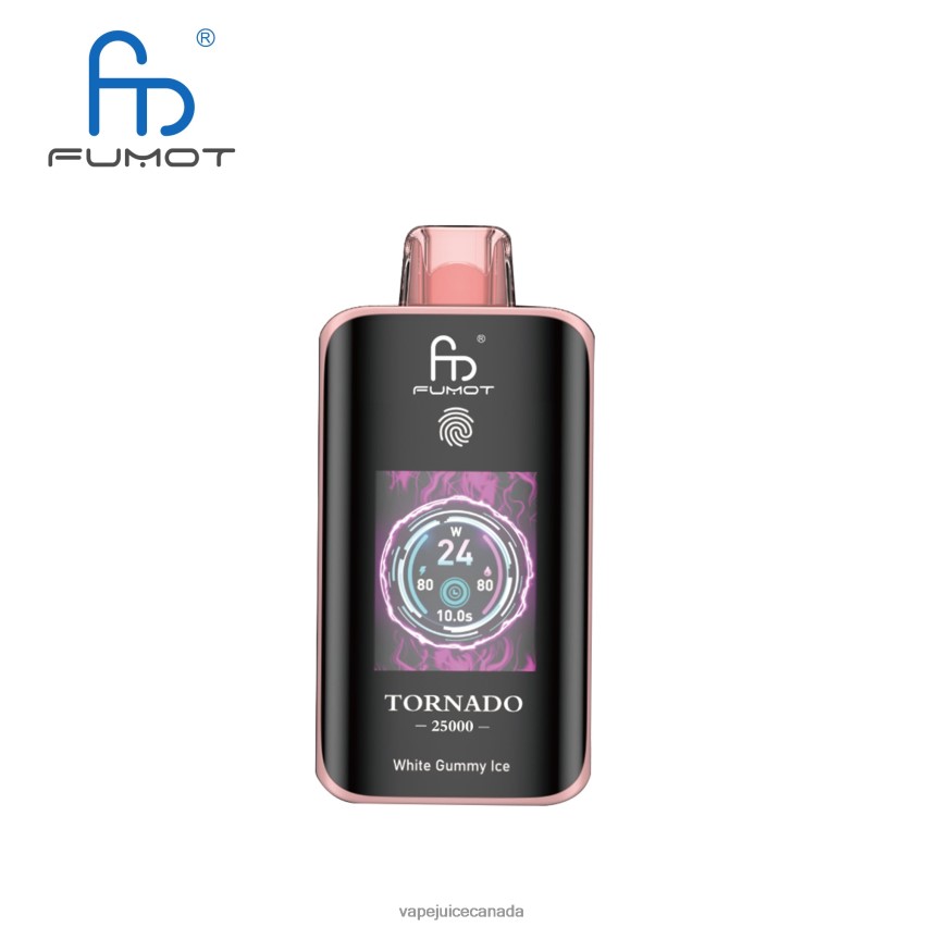 Pod Juice Canada - Fumot Tornado 25000 Disposable Vape White Gummy Ice 84VV8614