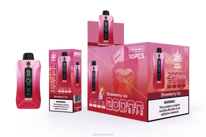 Vape Canada - Bang Beach 20000 Puffs Smart Screen Vape Strawberry Ice DL886
