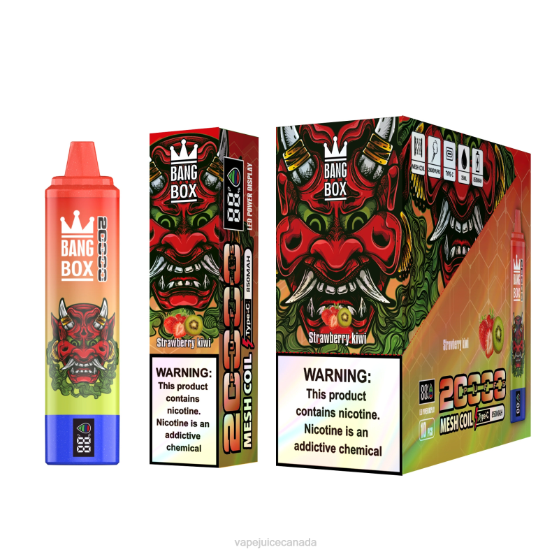 Vape Canada - Bang Box 20000 Puffs Smart Screen Strawberry Kiwi DL8851