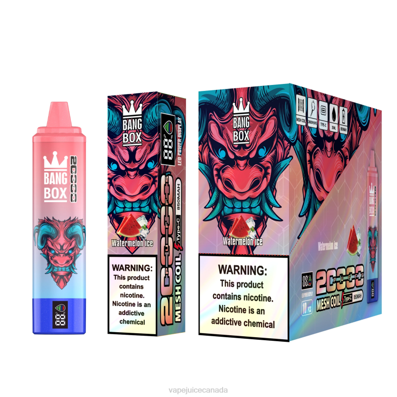 Vape Canada - Bang Box 20000 Puffs Smart Screen Watermelon Ice DL8856