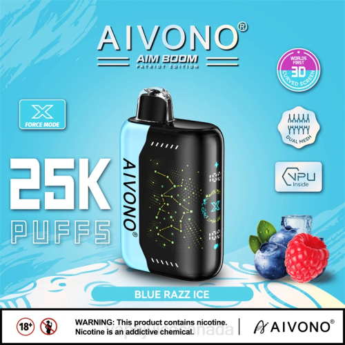 Vape Disposable Canada - Aivono AIM BOOM 25000 Blue Razz Ice J24Z345