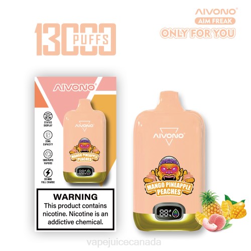 Vape Disposable Canada - Aivono AIM FREAK 13000 Mango Pineapple Peaches J24Z250