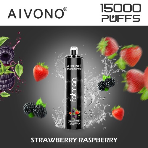 Vape Disposable Canada - Aivono FATMAN 15000 Strawberry Raspberry J24Z15