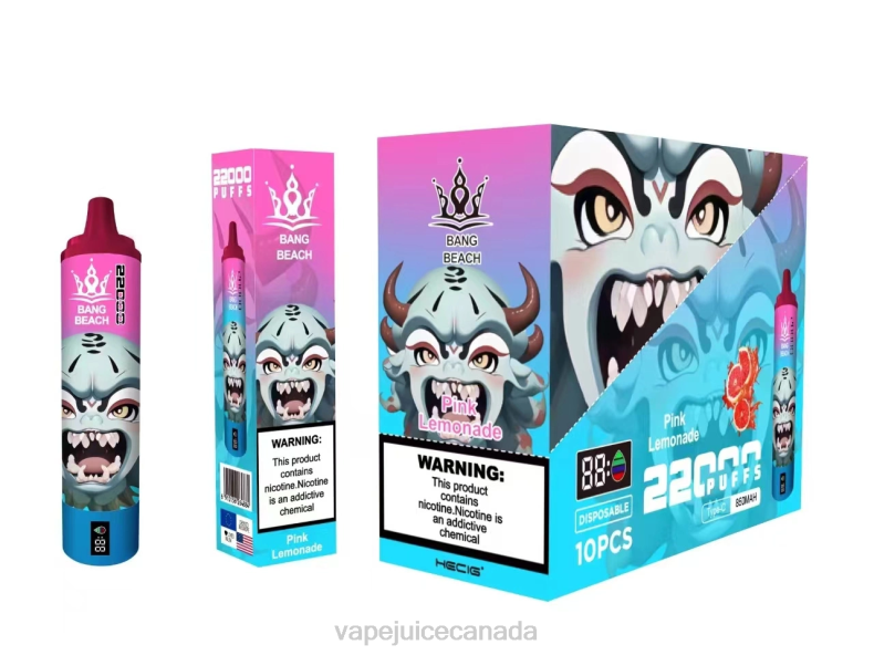 Vape Disposable Canada - Bang Beach 22000 Puffs Smart Screen Pink Lemonade DL8815