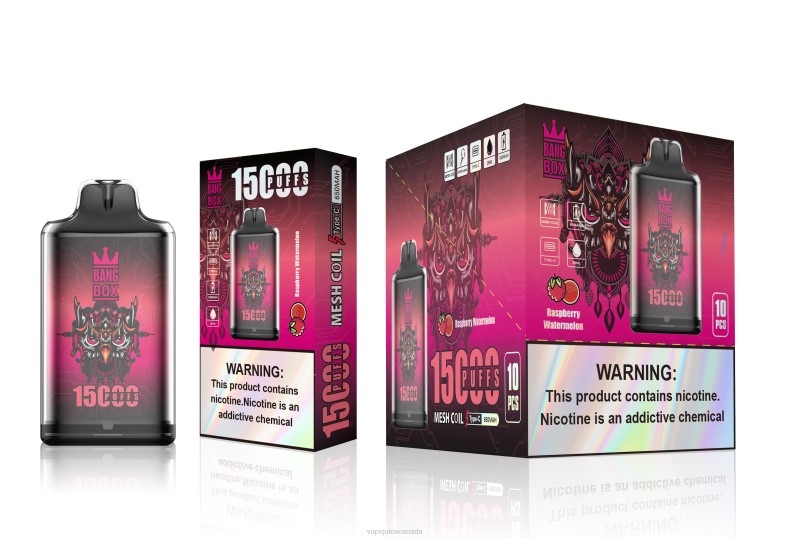 Vape Disposable Canada - Bang Box S1-15000 Puffs Raspberry Watermelon DL88105