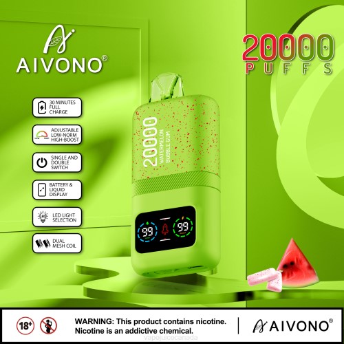 Vape Juice - Aivono AIM magic 20000 Watermelon Bubble Gum J24Z82