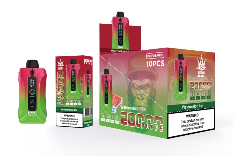 Vape Juice - Bang Beach 20000 Puffs Smart Screen Vape Watermelon Ice DL887