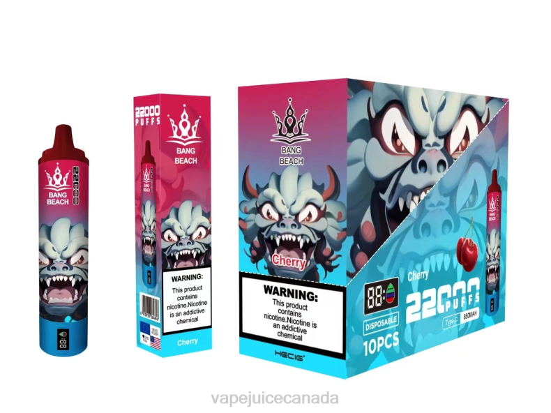 Vape Juice - Bang Beach 22000 Puffs Smart Screen Cherry DL8817