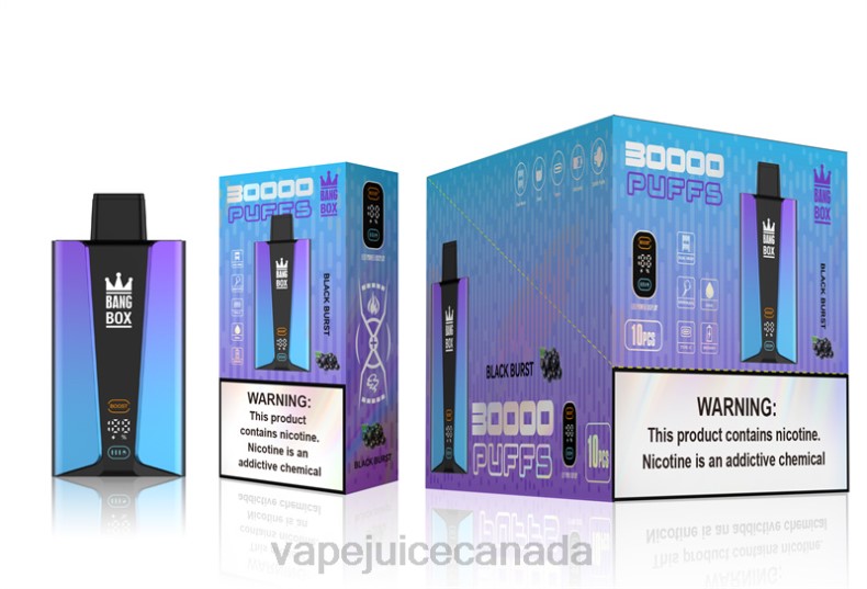 Vape Juice - Bang Box 30000 Puffs Smart Screen Black Burst DL8877