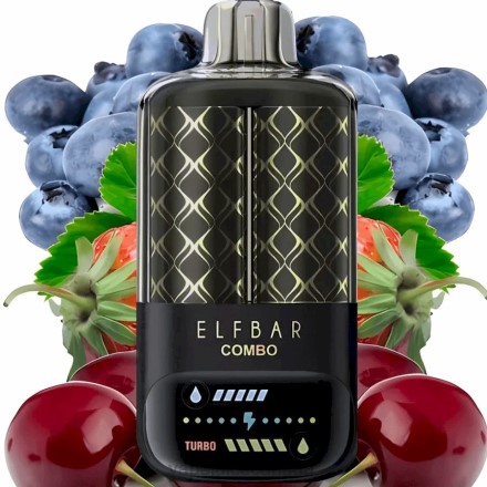 Vape Juice - Elf Bar Combo 25000 Blueberry Sour Raspberry & Cherry 024NB22