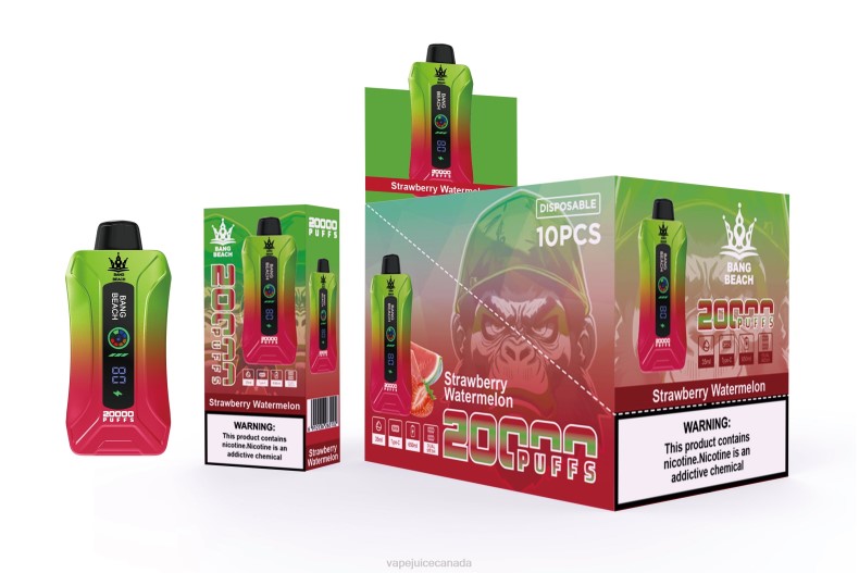 Vape Pen - Bang Beach 20000 Puffs Smart Screen Vape Strawberry Watermelon DL883