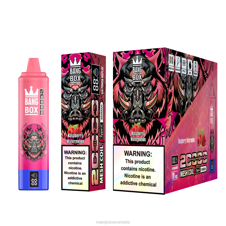 Vape Pen - Bang Box 20000 Puffs Smart Screen Raspberry Watermelon DL8853