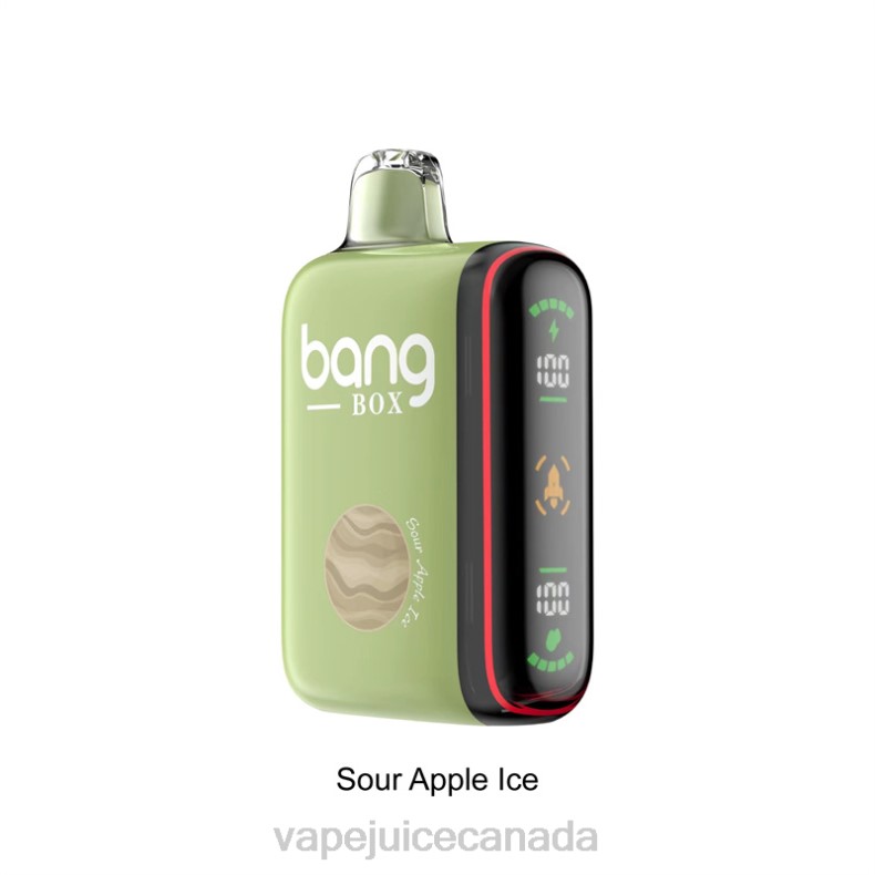 Vape Pen - Bang Box 9000-18000 Puffs Intelligent Power Display Sour Apple Ice DL8828