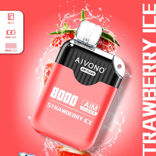 Vape Disposable Canada - Aivono AIM CLEAR 8000 Strawberry Ice J24Z205