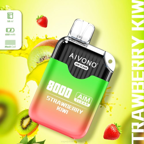 Vape Disposable Canada - Aivono AIM CLEAR 8000 Strawberry Kiwi J24Z210