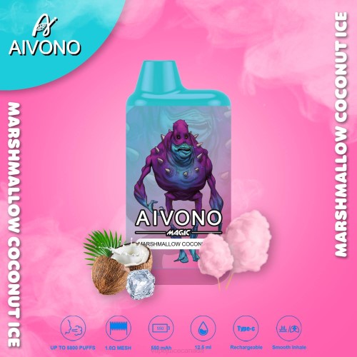 Vape Disposable Canada - Aivono AIM MAGIC 5800 Mouth Box Cigarette Marshmallow Coconut Ice J24Z95