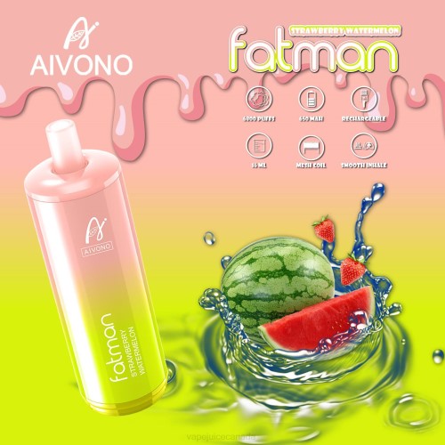 Vape Disposable Canada - Aivono FATMAN 6800 Strawberry Watermelon J24Z30