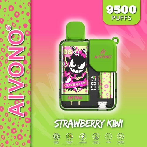 Vape Juice - Aivono AIM TANK 9500 Strawberry Kiwi J24Z47