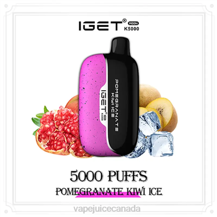 Vape Juice - IGET Moon K5000 84LX17 Pomegranate Kiwi Ice