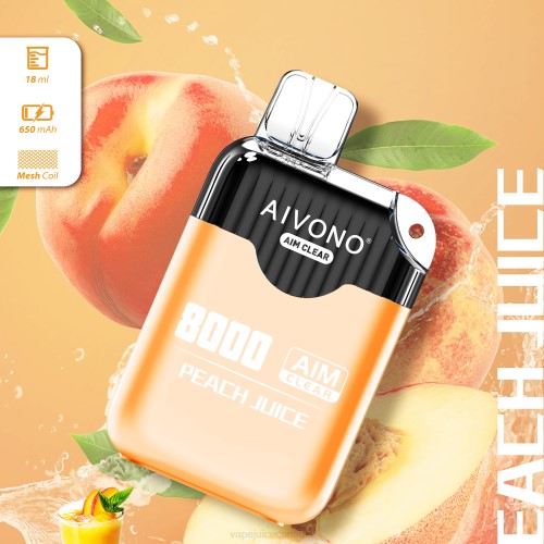 Vape Pen - Aivono AIM CLEAR 8000 Peach Juice J24Z203