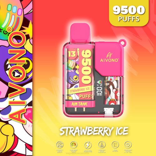 Vape Pen - Aivono AIM TANK 9500 Strawberry Ice J24Z38