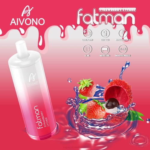 Vape Pen - Aivono FATMAN 6800 Strawberry Lychee J24Z23