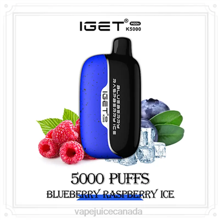 Vape Pen - IGET Moon K5000 84LX3 Blueberry Raspberry Ice