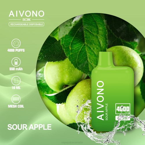 Vape Disposable Canada - Aivono AIM BOXX 4000 Sour Apple J24Z220