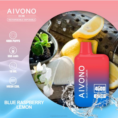 Vape Juice - Aivono AIM BOXX 4000 Blue Raspberry Lemon J24Z217