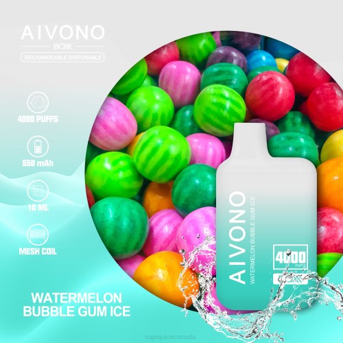 Vape Juice - Aivono AIM BOXX 4000 Watermelon Bubble Gum Ice J24Z227