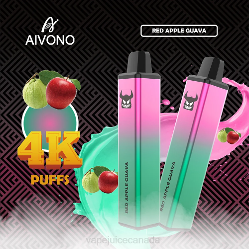 Vape Juice - Aivono AIM FREAK 4000 Red Apple Guava J24Z257
