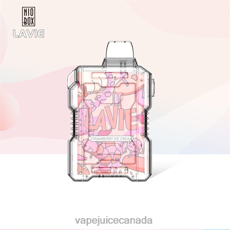 Vape Canada - LAVIE NIO BOX 9000 Puffs Strawberry Ice Cream 24248196