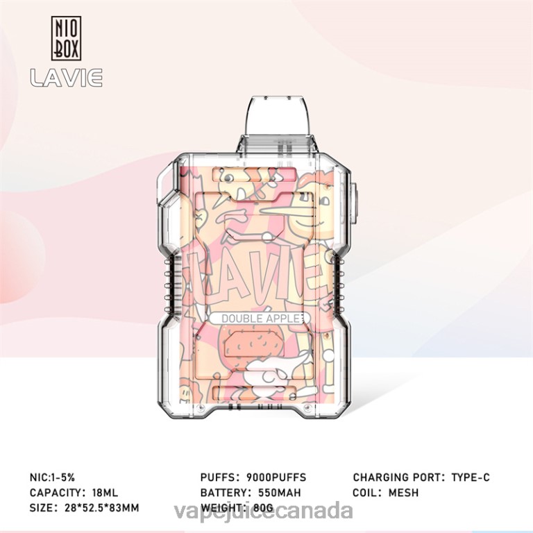 Vape Disposable Canada - LAVIE NIO BOX 9000 Puffs Double Apple 24248195