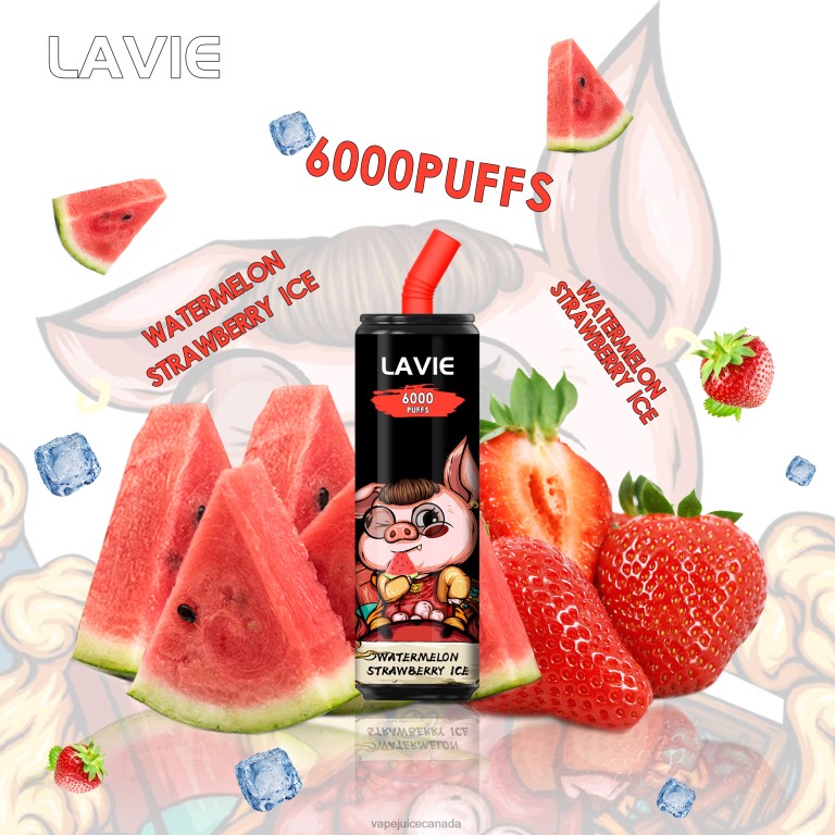 Vape Juice - LAVIE Coke BAR 6000 Puffs Watermelon Strawberry Ice 24248267