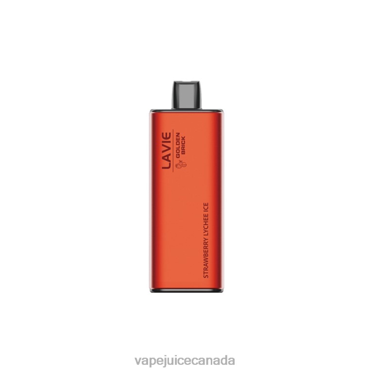 Vape Juice - LAVIE GOLDEN BRICK 10000 Puffs Strawberry Lychee Ice 2424867