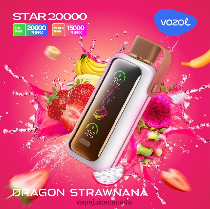 Vape Pen - VOZOL STAR 20000 2DR00X8 DRAGON STRAWNANA