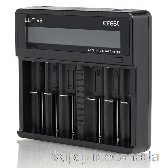 Vape Canada Efest LUC V6 6-Bay LCD Universal Charger