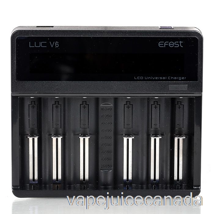 Vape Canada Efest LUC V6 6-Bay LCD Universal Charger