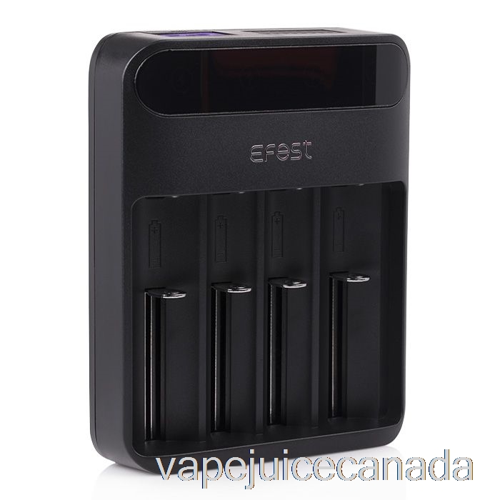 Vape Disposable Canada Efest LUSH Q4 4-Bay Intelligent LED Battery Charger