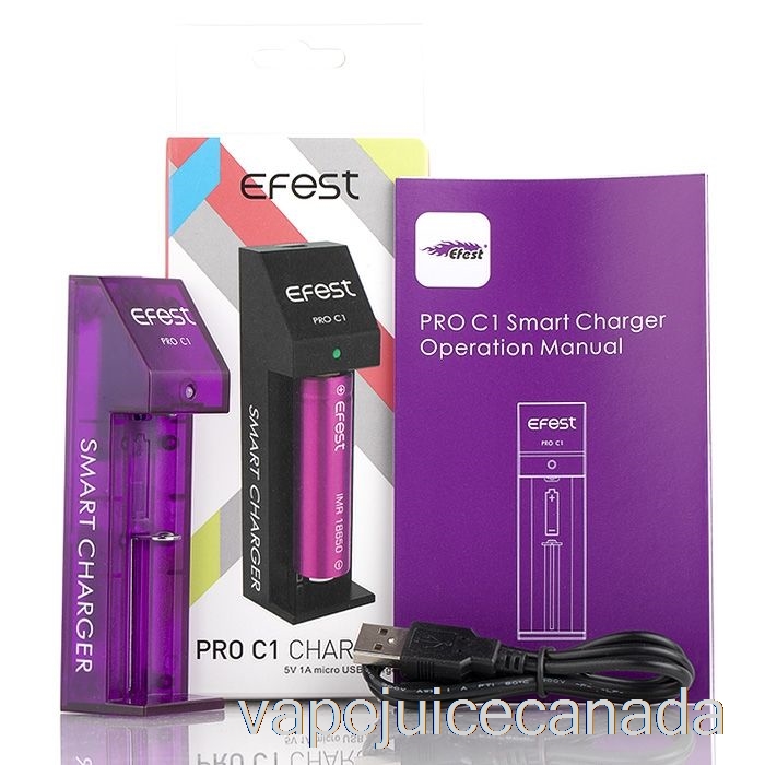 Vape Canada Efest PRO C1 1-Bay Smart Battery Charger