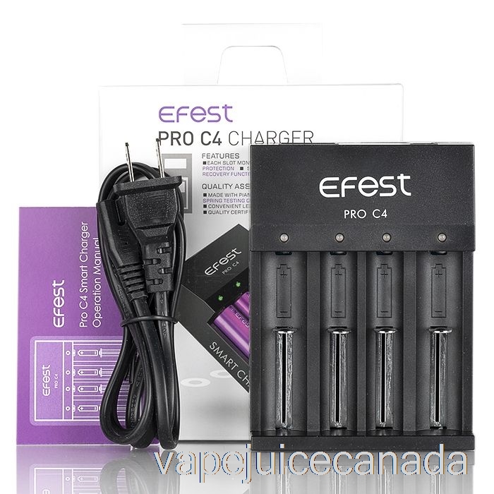 Vape Canada Efest PRO C4 4-Bay Smart Battery Charger